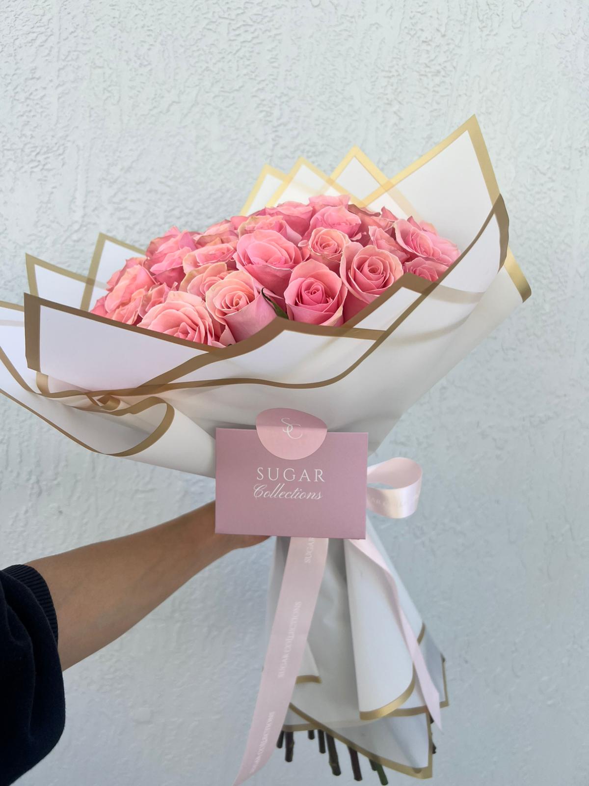 Classic Roses Bouquet - White Luxury Paper