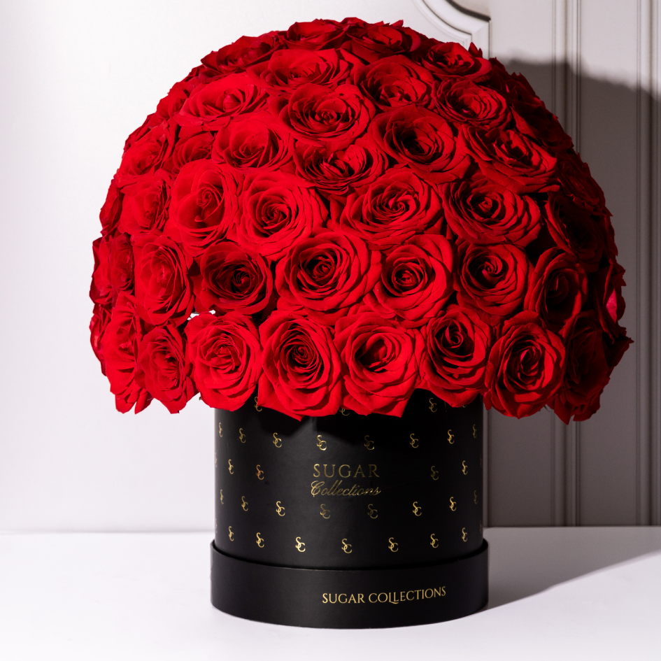 Rose Round Box - Black Monogram