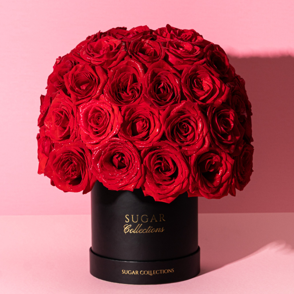 Rose Round Box - Black