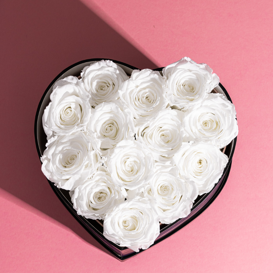Preserved roses Heart box