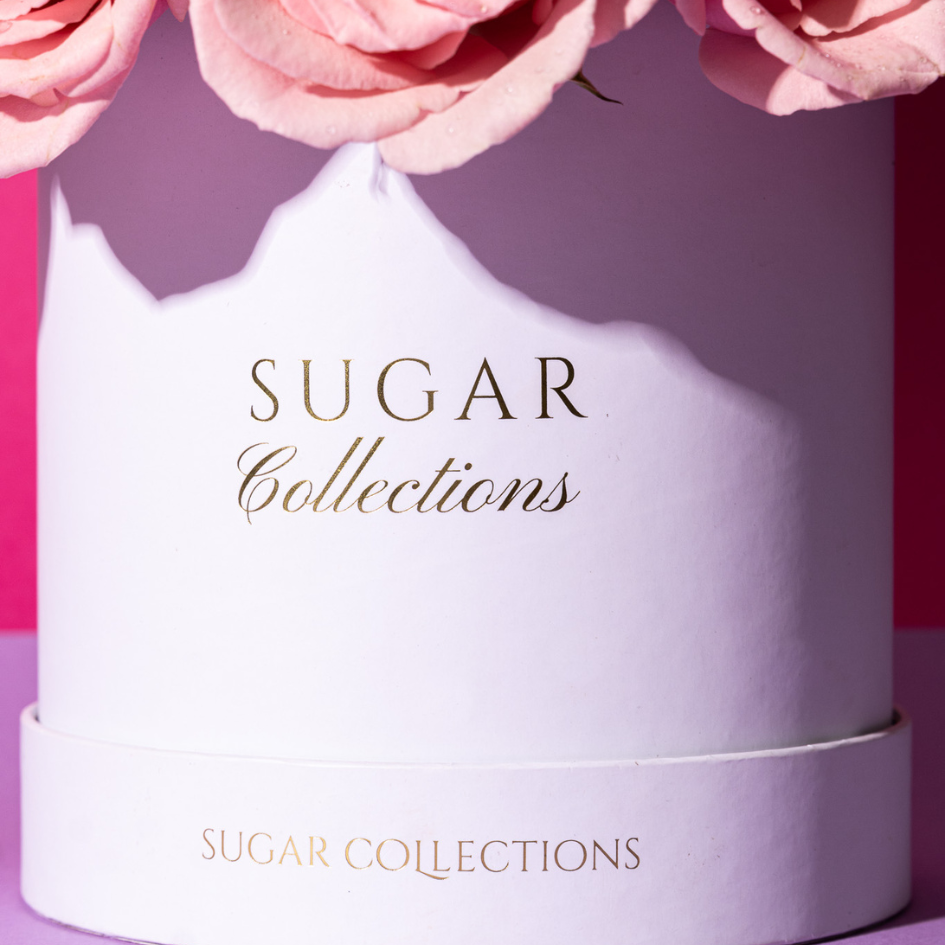 Luxury Rose Round Box - White