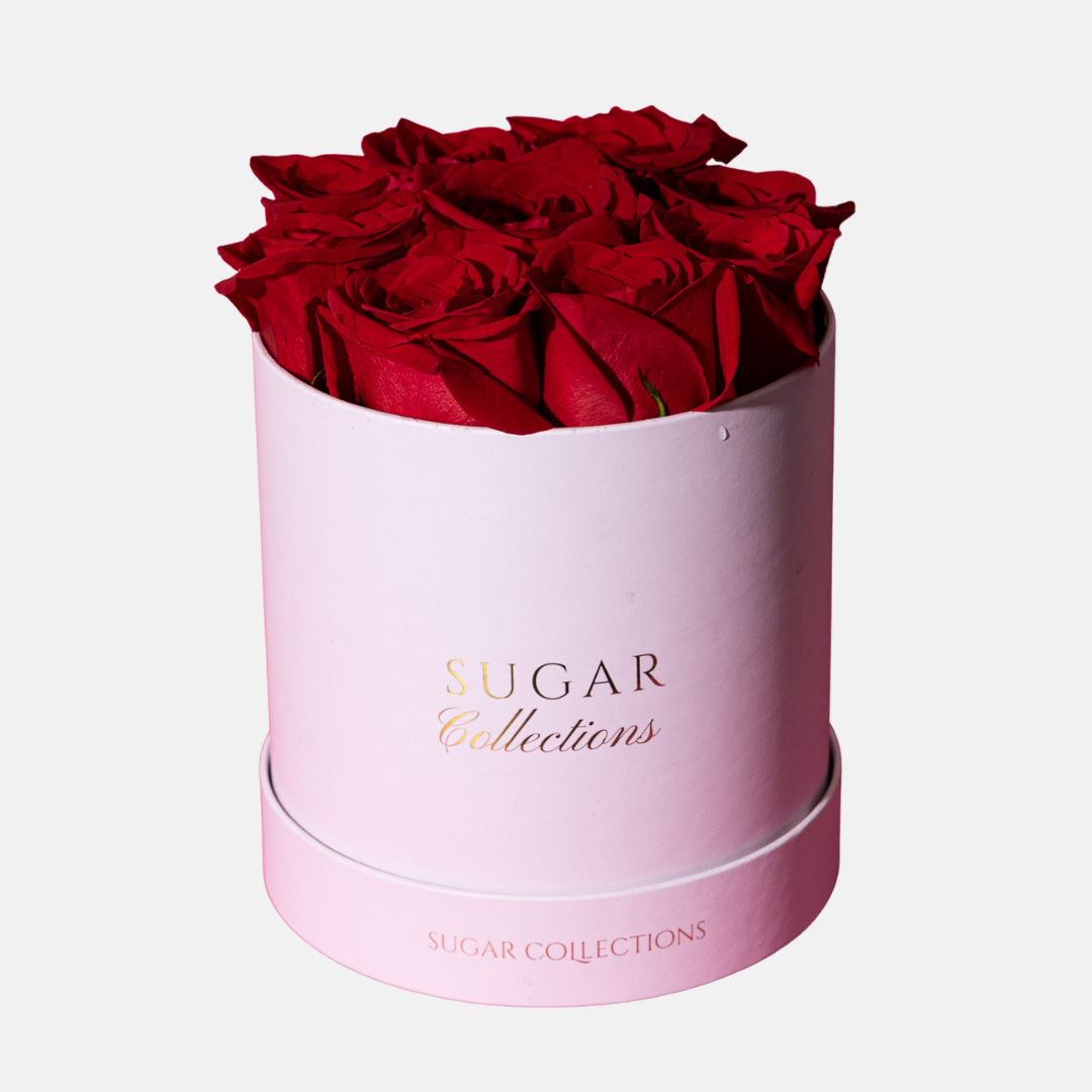 Baby box with fresh roses
