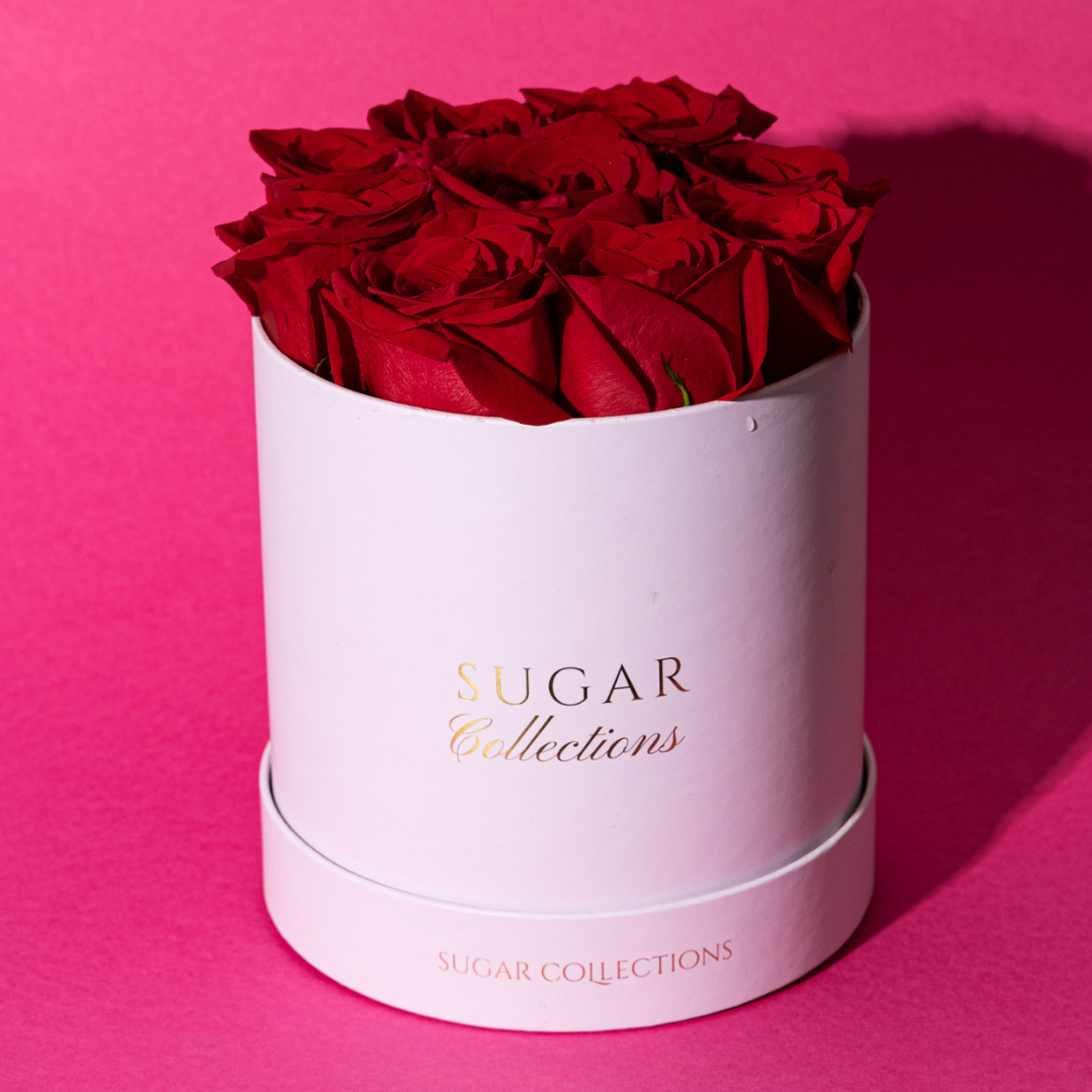 Baby box with fresh roses