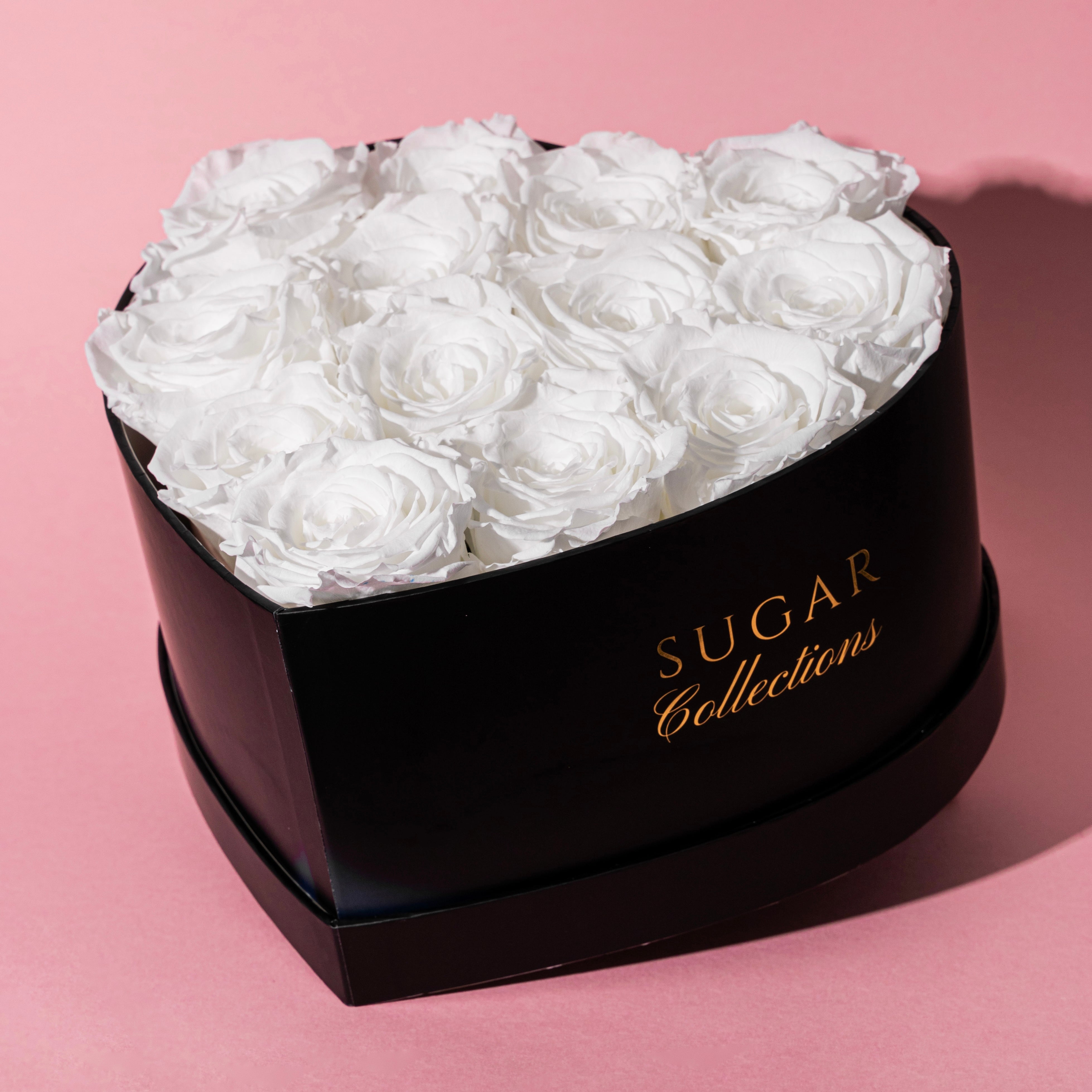 Preserved roses Heart box