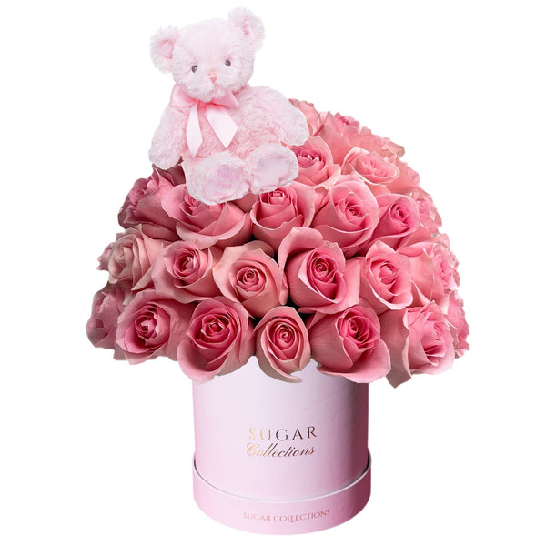 Pink roses box