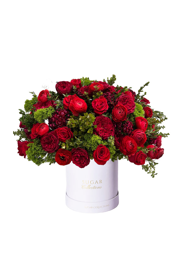 Red customized Floral arrangement