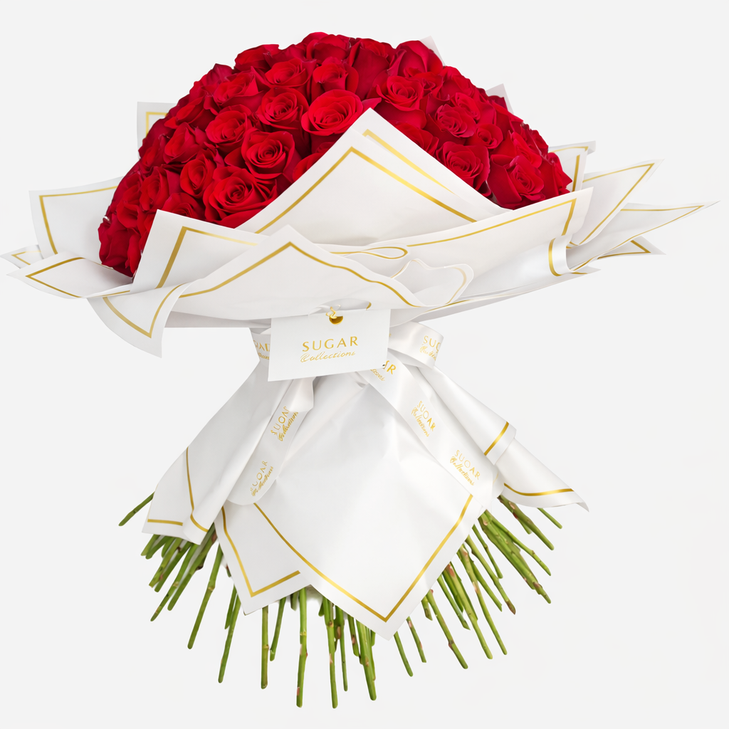 Classic Roses Bouquet - White Luxury Paper