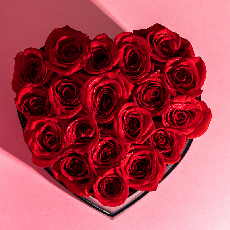 42 Roses Luxury Preserved Roses in Heart Box | Same-Day Miami Flower Delivery ...